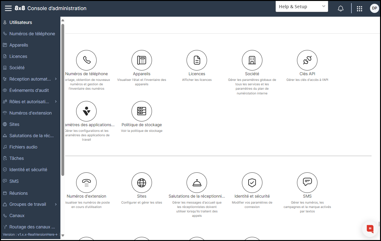 French-Canadian Admin Console