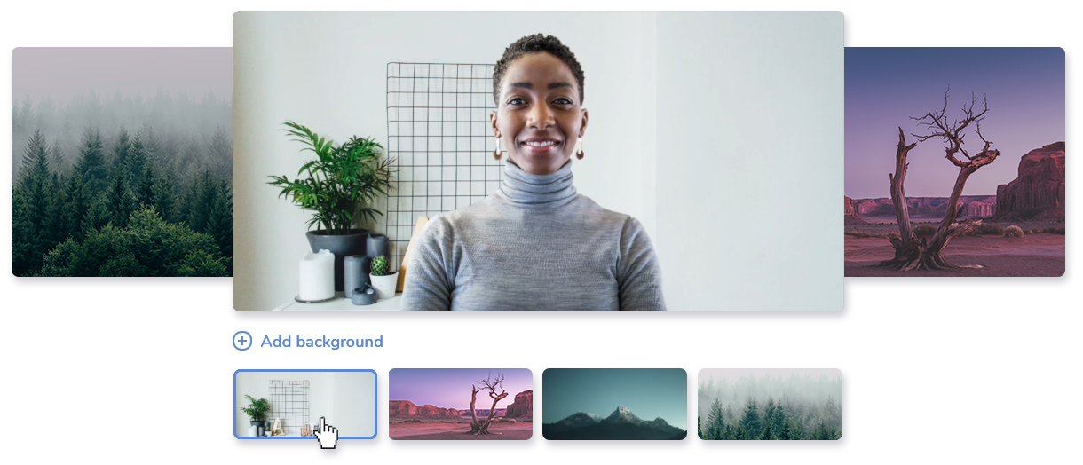 8x8's video conferencing solution allows users to add virtual backgrounds